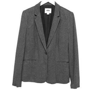 OLD NAVY Gray Stretch Ponte Knit Blazer Size Medium Womens Jacket Career